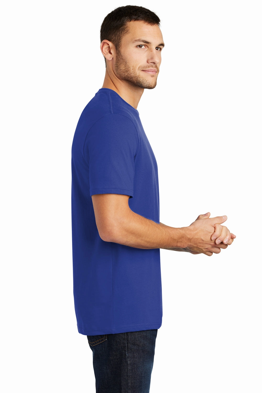 District Mens Perfect Weight Short Sleeve Crewneck T-Shirt - Deep Royal Blue