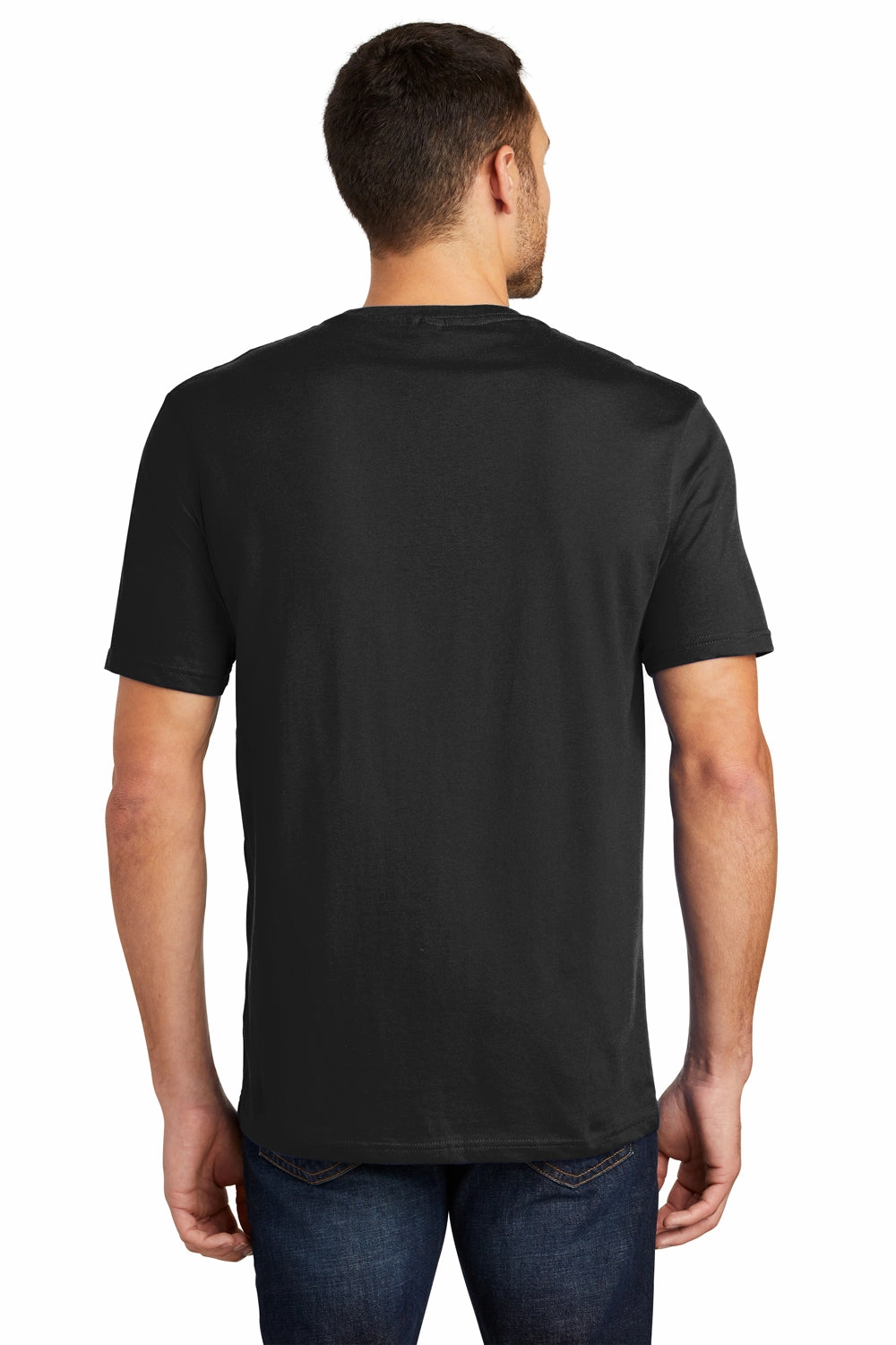 District Mens Perfect Weight Short Sleeve Crewneck T-Shirt - Jet Black