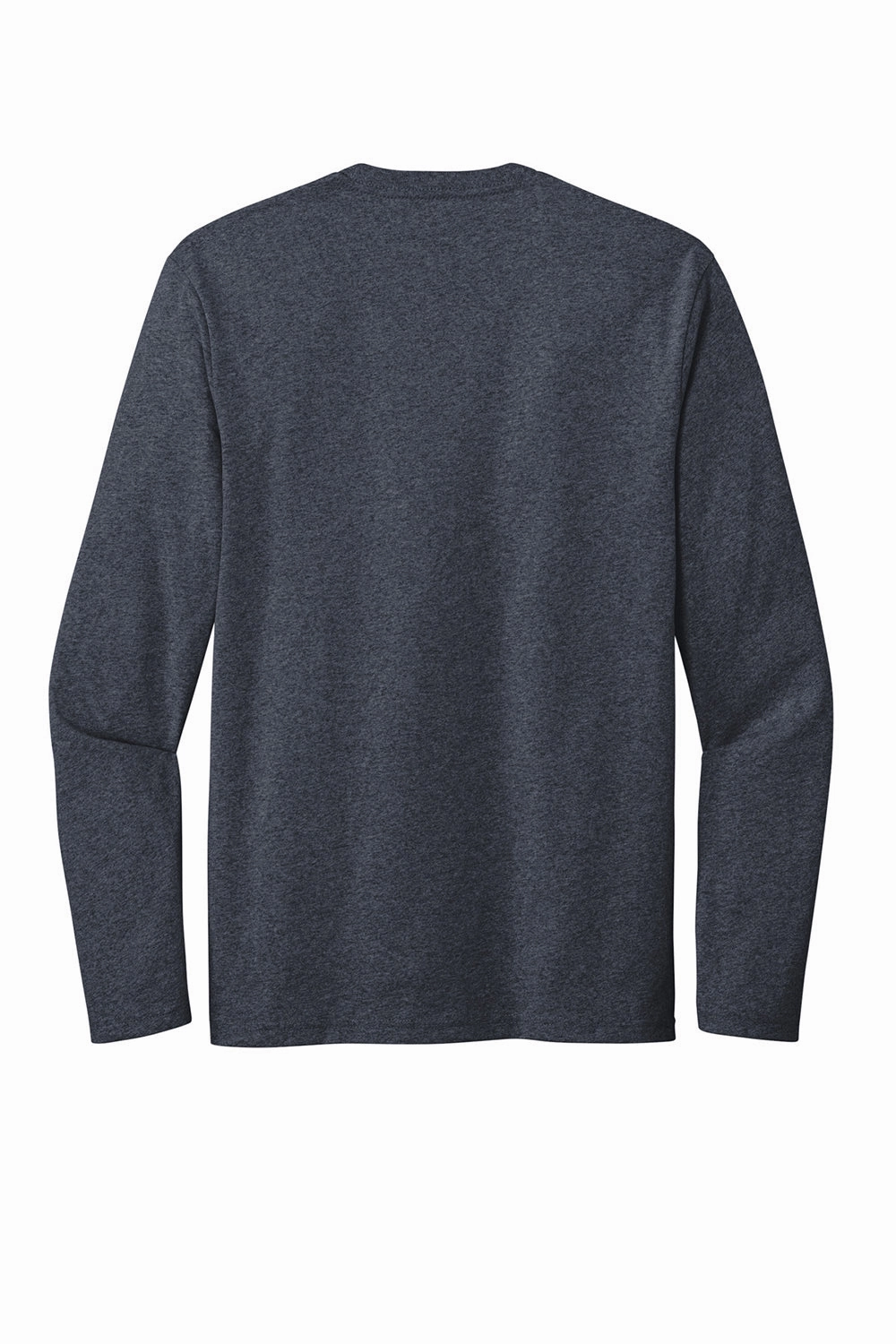 District Mens Re-Tee Long Sleeve Crewneck T-Shirt - Heather Navy Blue
