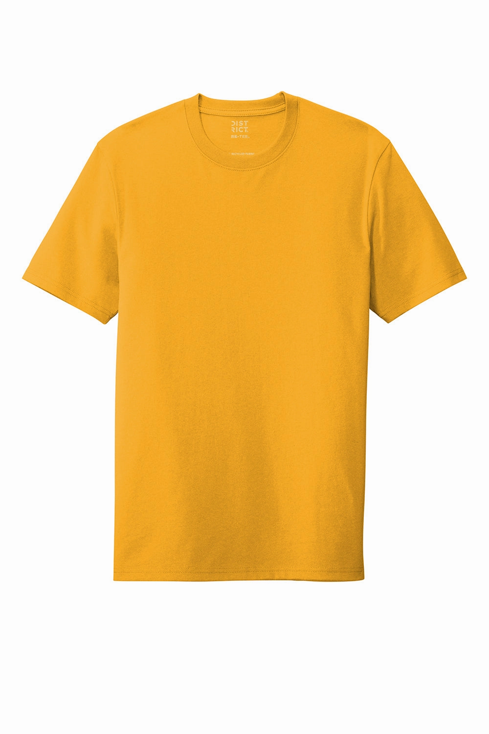 District Mens Re-Tee Short Sleeve Crewneck T-Shirt - Maize Yellow
