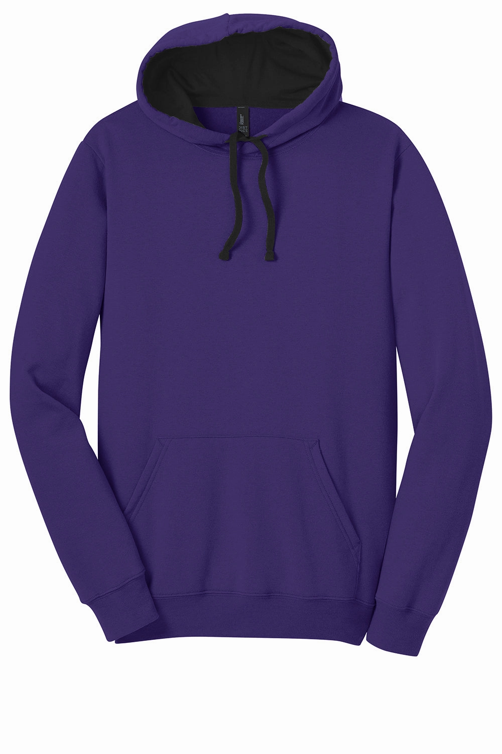 District Mens The Concert Fleece Hooded Sweatshirt Hoodie w/ Pouch Pocket - Purple