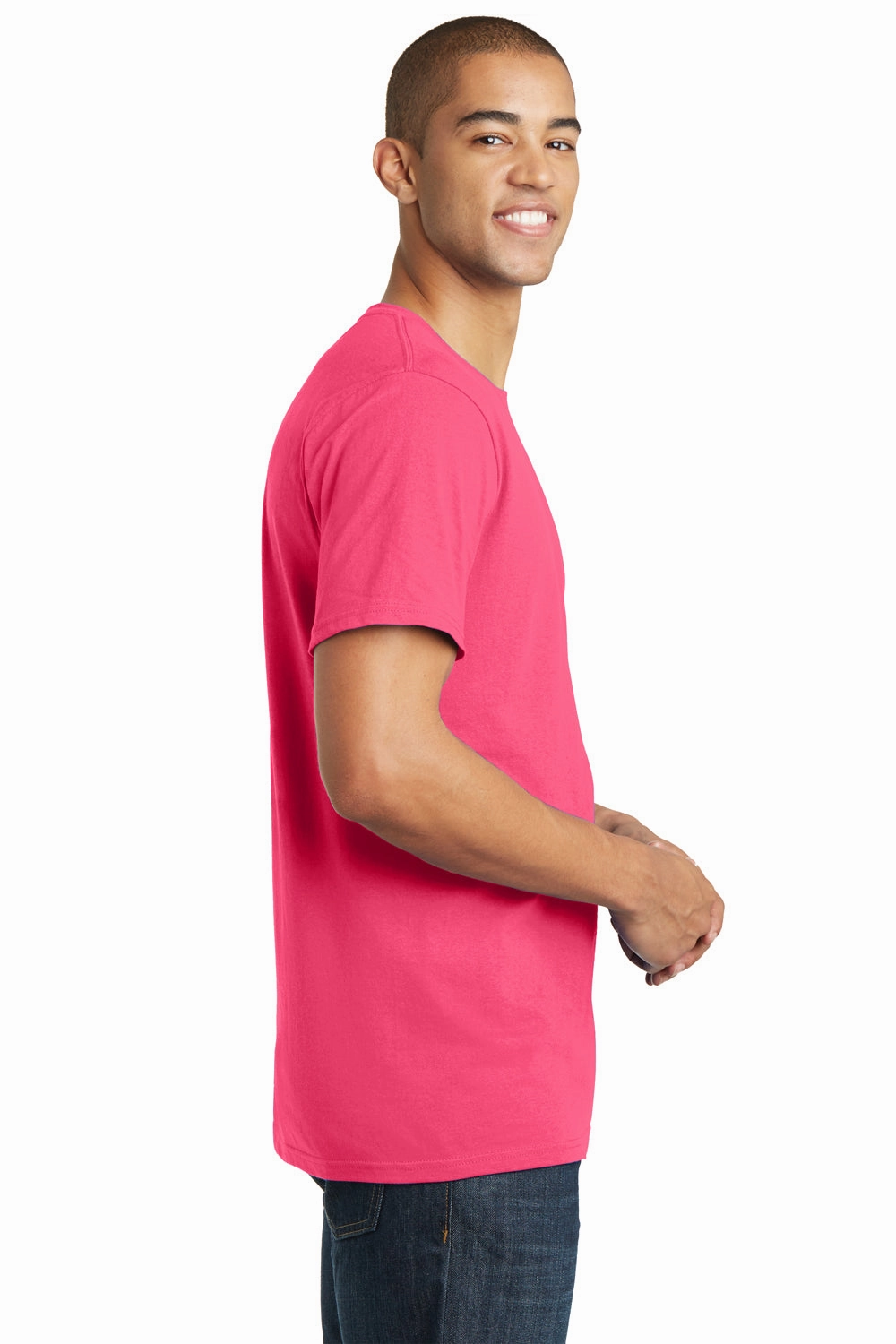 District Mens The Concert Short Sleeve Crewneck T-Shirt - Neon Pink