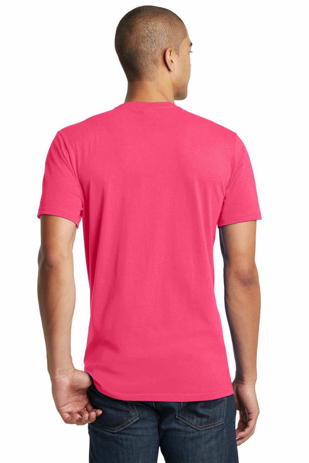 District Mens The Concert Short Sleeve Crewneck T-Shirt - Neon Pink