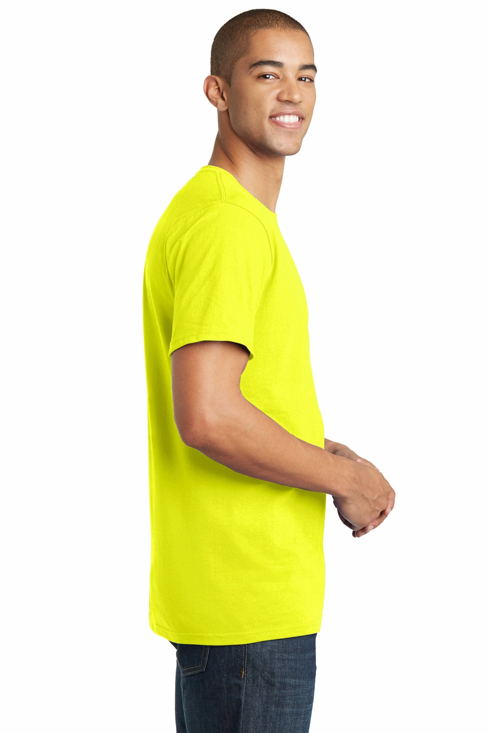 District Mens The Concert Short Sleeve Crewneck T-Shirt - Neon Yellow
