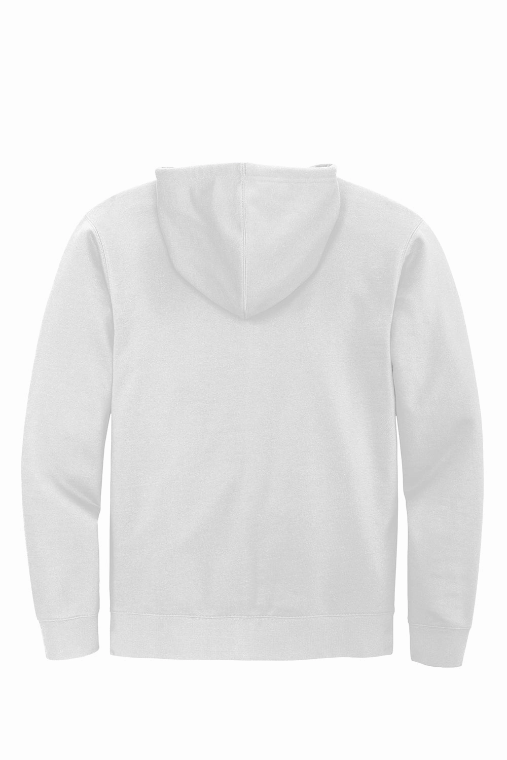 District Mens Very Important Fleece Full Zip Hooded Sweatshirt Hoodie w/ Pockets - White