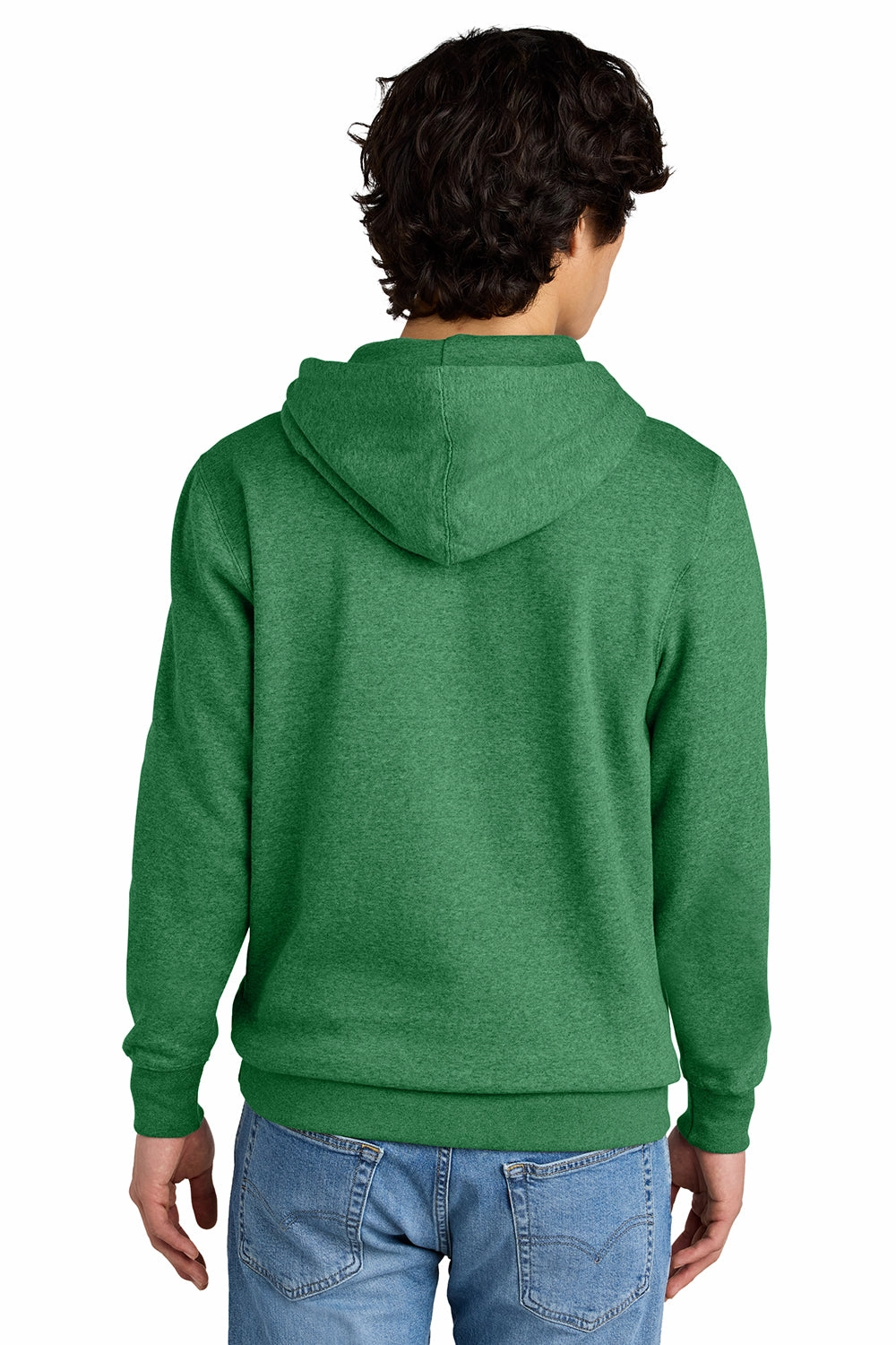 District Mens Very Important Fleece Hooded Sweatshirt Hoodie w/ Pouch Pocket - Heather Kelly Green
