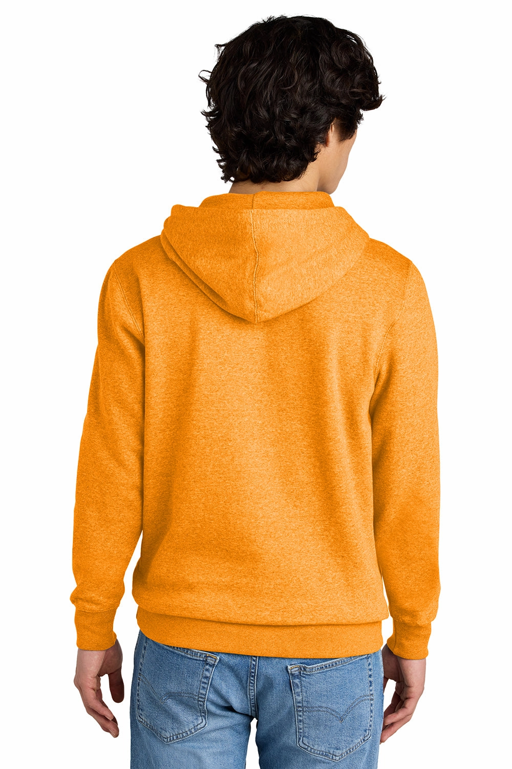District Mens Very Important Fleece Hooded Sweatshirt Hoodie w/ Pouch Pocket - Heather Marigold