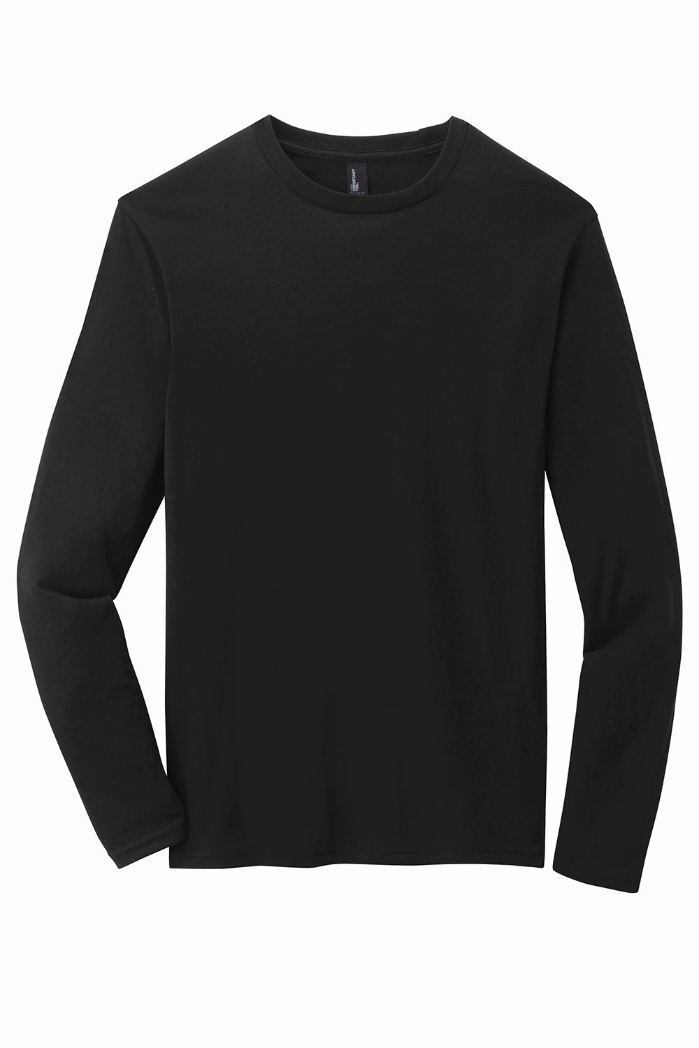 District Mens Very Important Long Sleeve Crewneck T-Shirt - Black