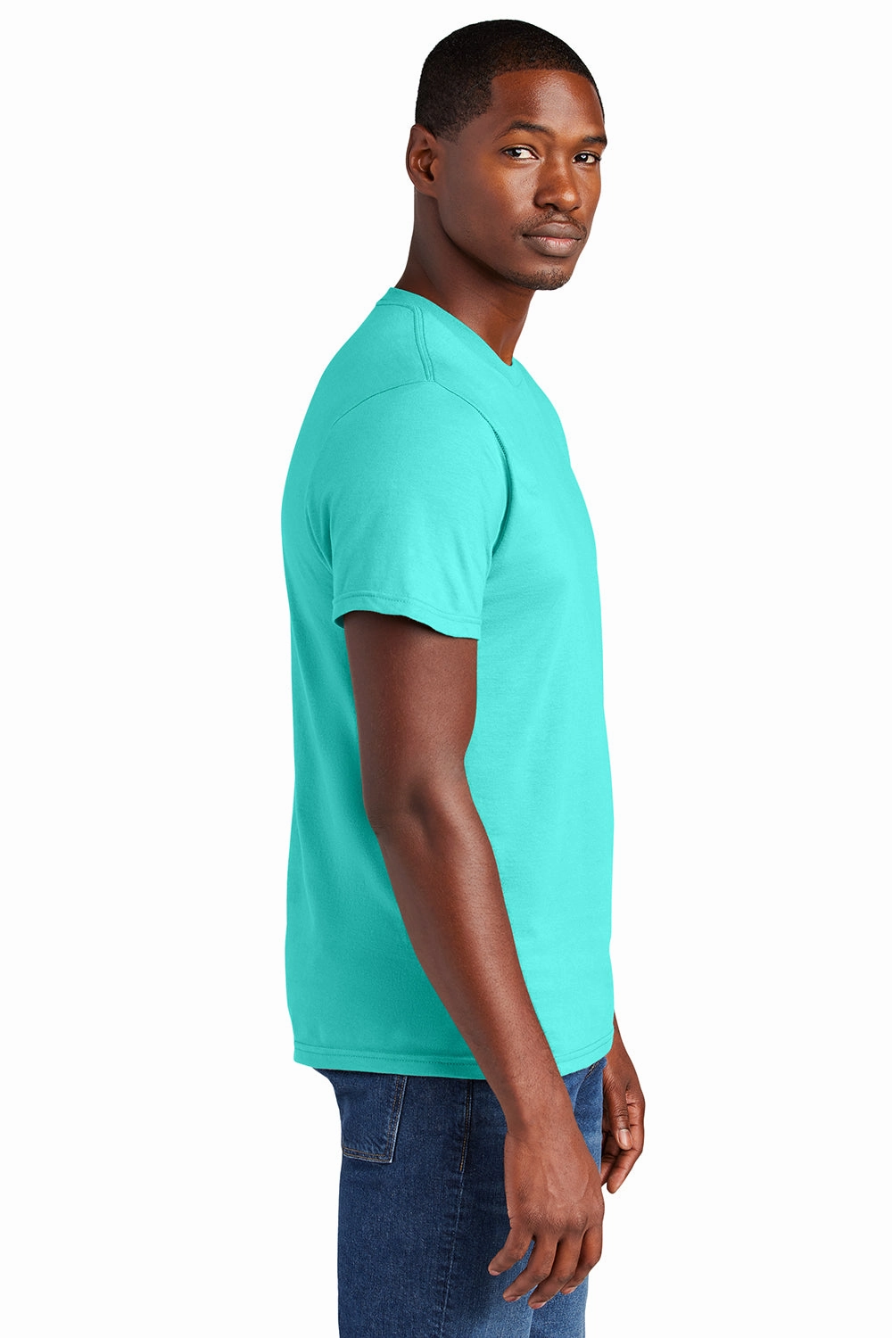 District Mens Very Important Short Sleeve Crewneck T-Shirt - Aqua Green