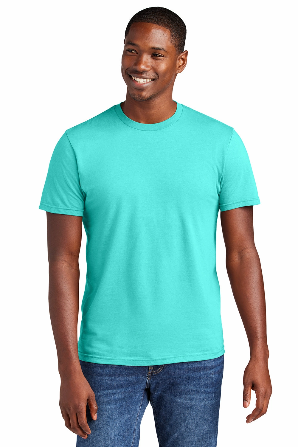District Mens Very Important Short Sleeve Crewneck T-Shirt - Aqua Green