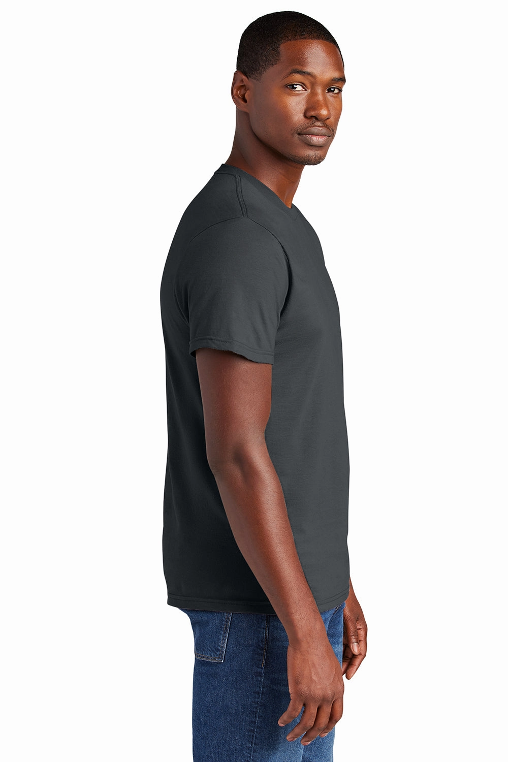 District Mens Very Important Short Sleeve Crewneck T-Shirt - Charcoal Grey