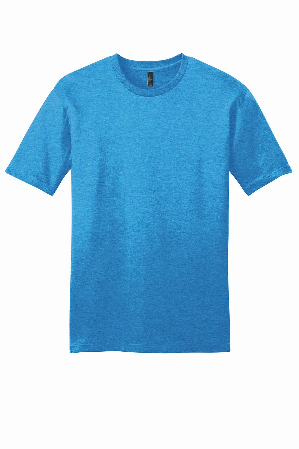 District Mens Very Important Short Sleeve Crewneck T-Shirt - Heather Bright Turquoise Blue