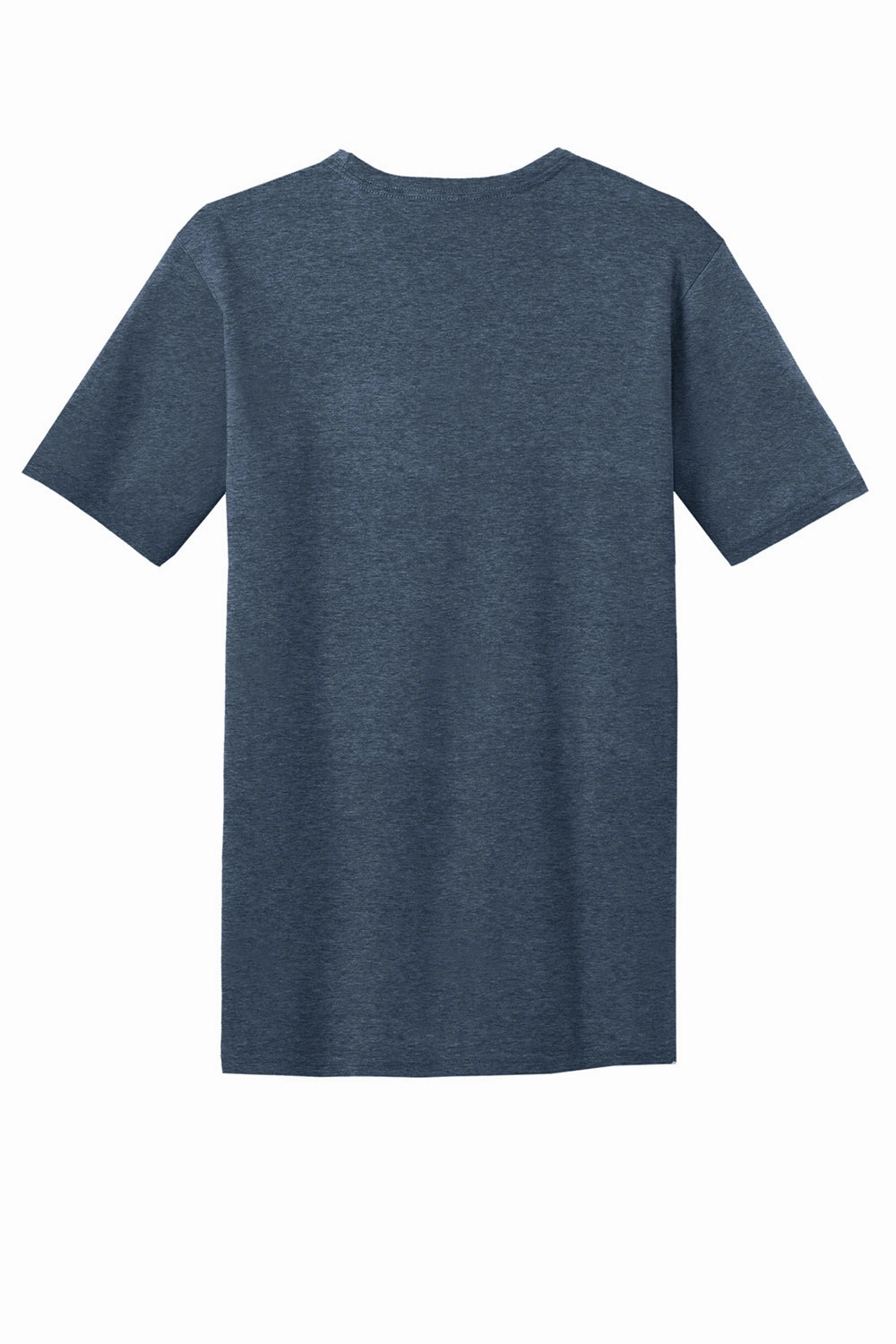 District Mens Very Important Short Sleeve Crewneck T-Shirt w/ Pocket - Heather Navy Blue