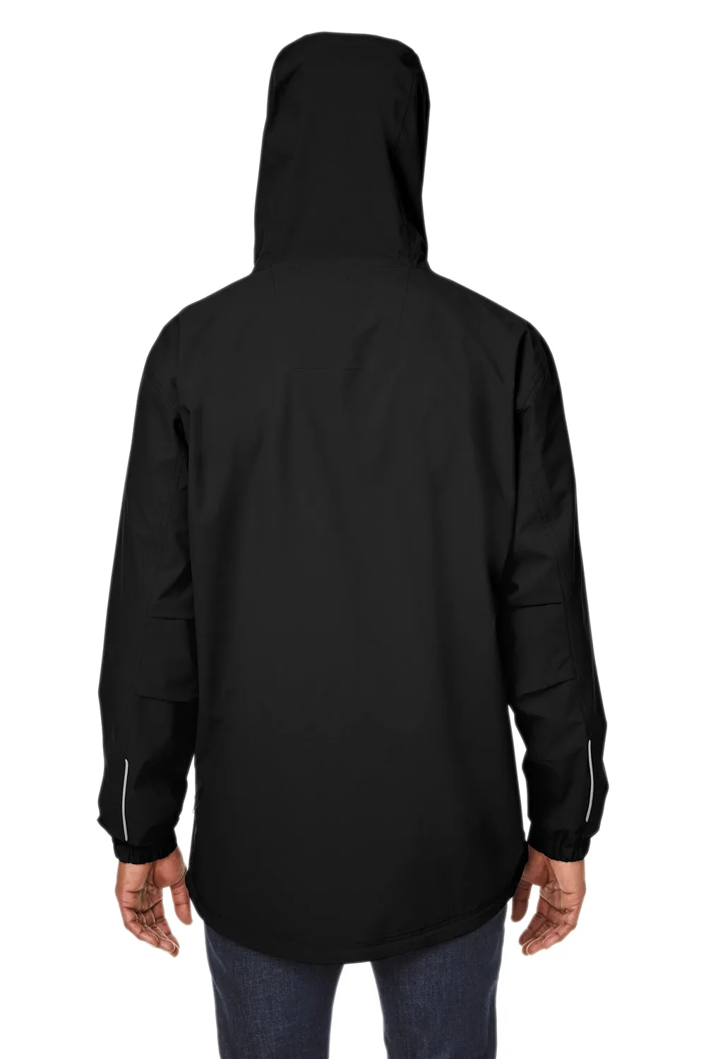 Dri Duck Mens Challenger Stain Resistant 1/4 Zip Hooded Anorak Jacket - Black