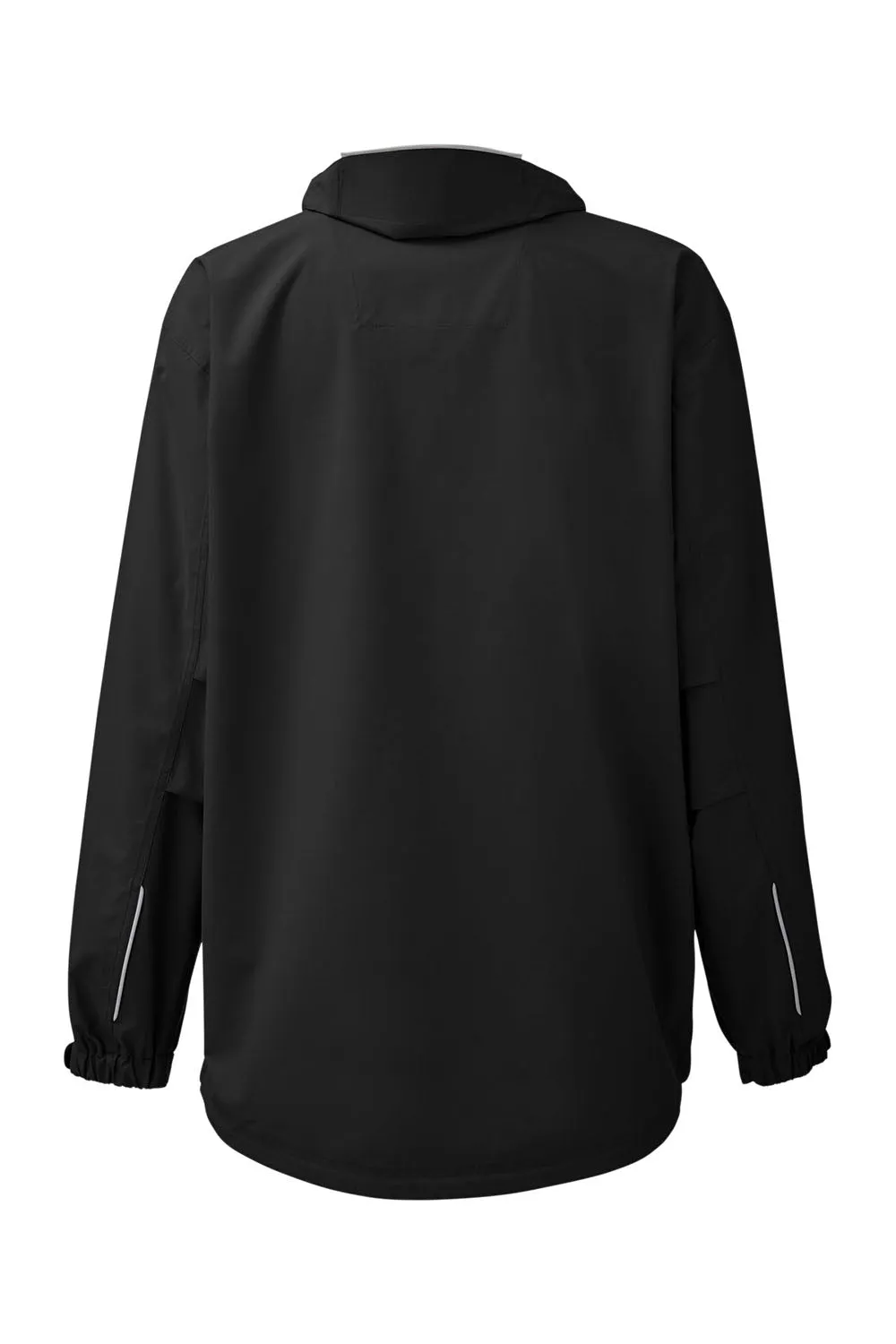 Dri Duck Mens Challenger Stain Resistant 1/4 Zip Hooded Anorak Jacket - Black
