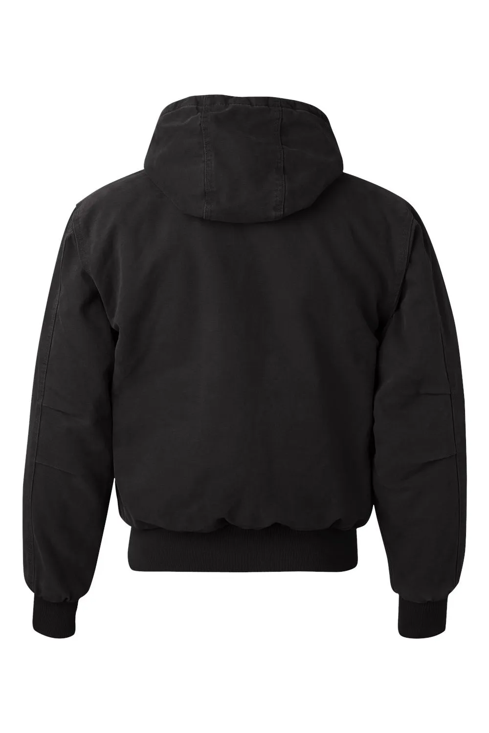Dri Duck Mens Cheyenne Full Zip Hooded Sweatshirt Hoodie w/ Pockets - Black