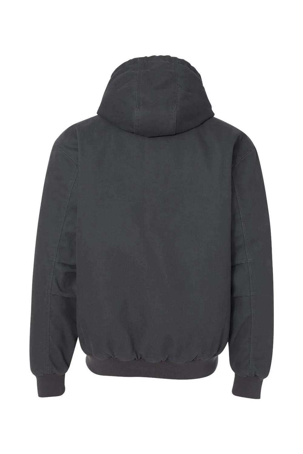 Dri Duck Mens Cheyenne Full Zip Hooded Sweatshirt Hoodie w/ Pockets - Charcoal Grey
