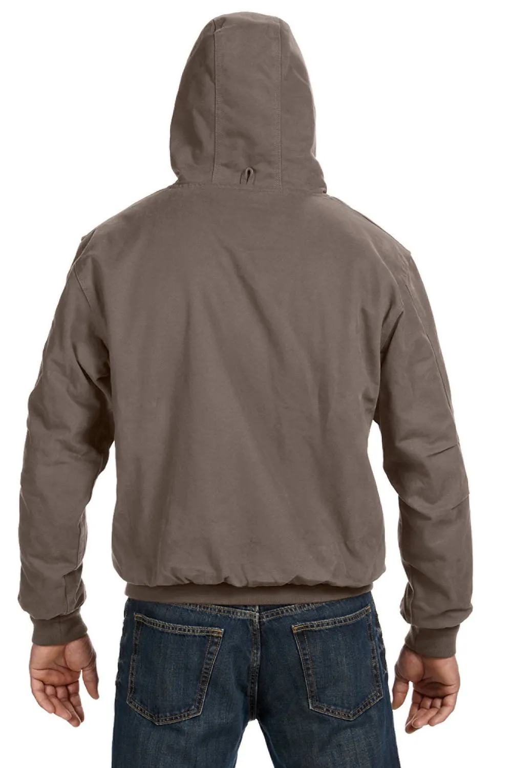 Dri Duck Mens Cheyenne Full Zip Hooded Sweatshirt Hoodie w/ Pockets - Gravel Grey