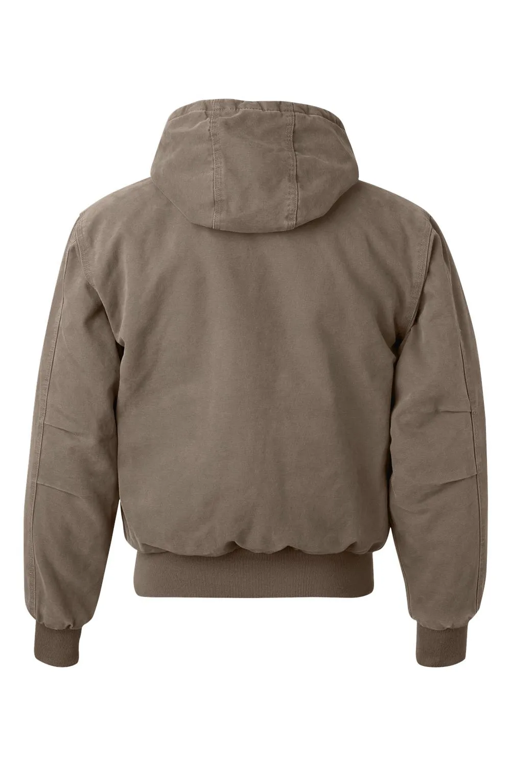 Dri Duck Mens Cheyenne Full Zip Hooded Sweatshirt Hoodie w/ Pockets - Gravel Grey