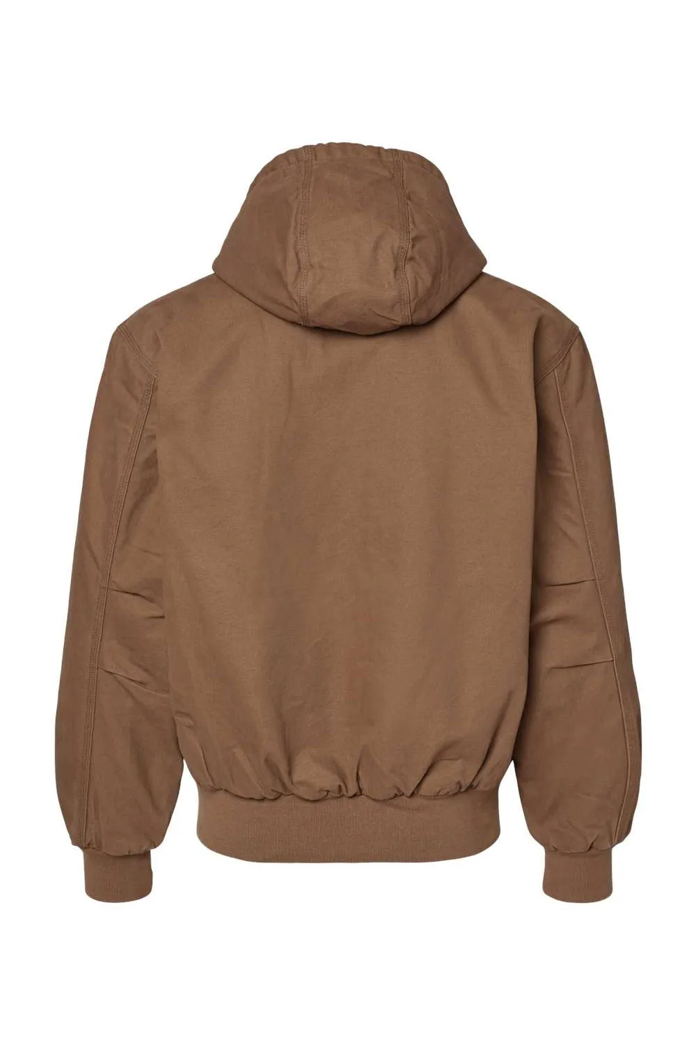 Dri Duck Mens Cheyenne Full Zip Hooded Sweatshirt Hoodie w/ Pockets - Khaki Brown