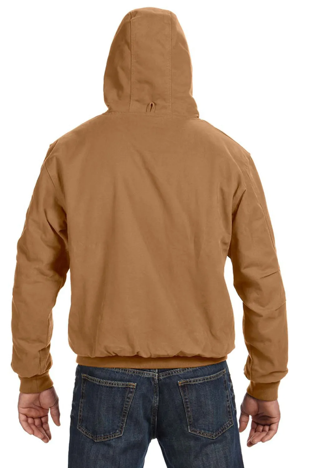 Dri Duck Mens Cheyenne Full Zip Hooded Sweatshirt Hoodie w/ Pockets - Saddle Brown
