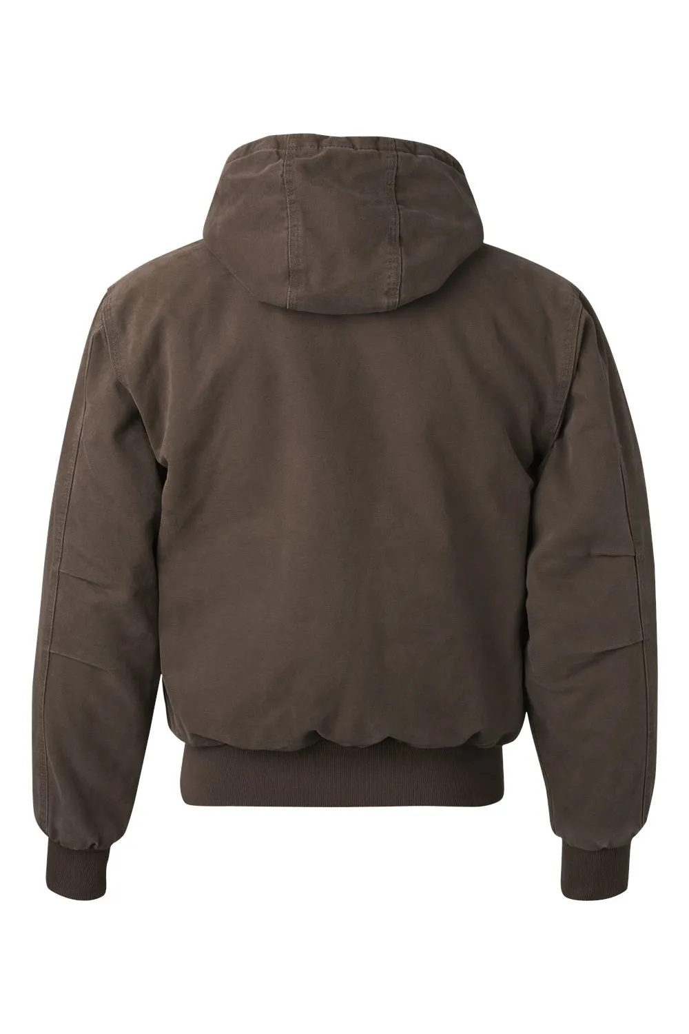 Dri Duck Mens Cheyenne Full Zip Hooded Sweatshirt Hoodie w/ Pockets - Tobacco Brown
