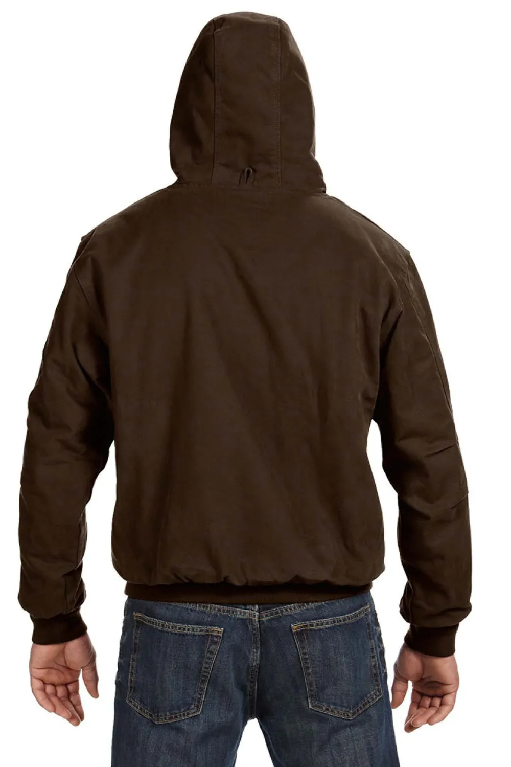 Dri Duck Mens Cheyenne Full Zip Hooded Sweatshirt Hoodie w/ Pockets - Tobacco Brown