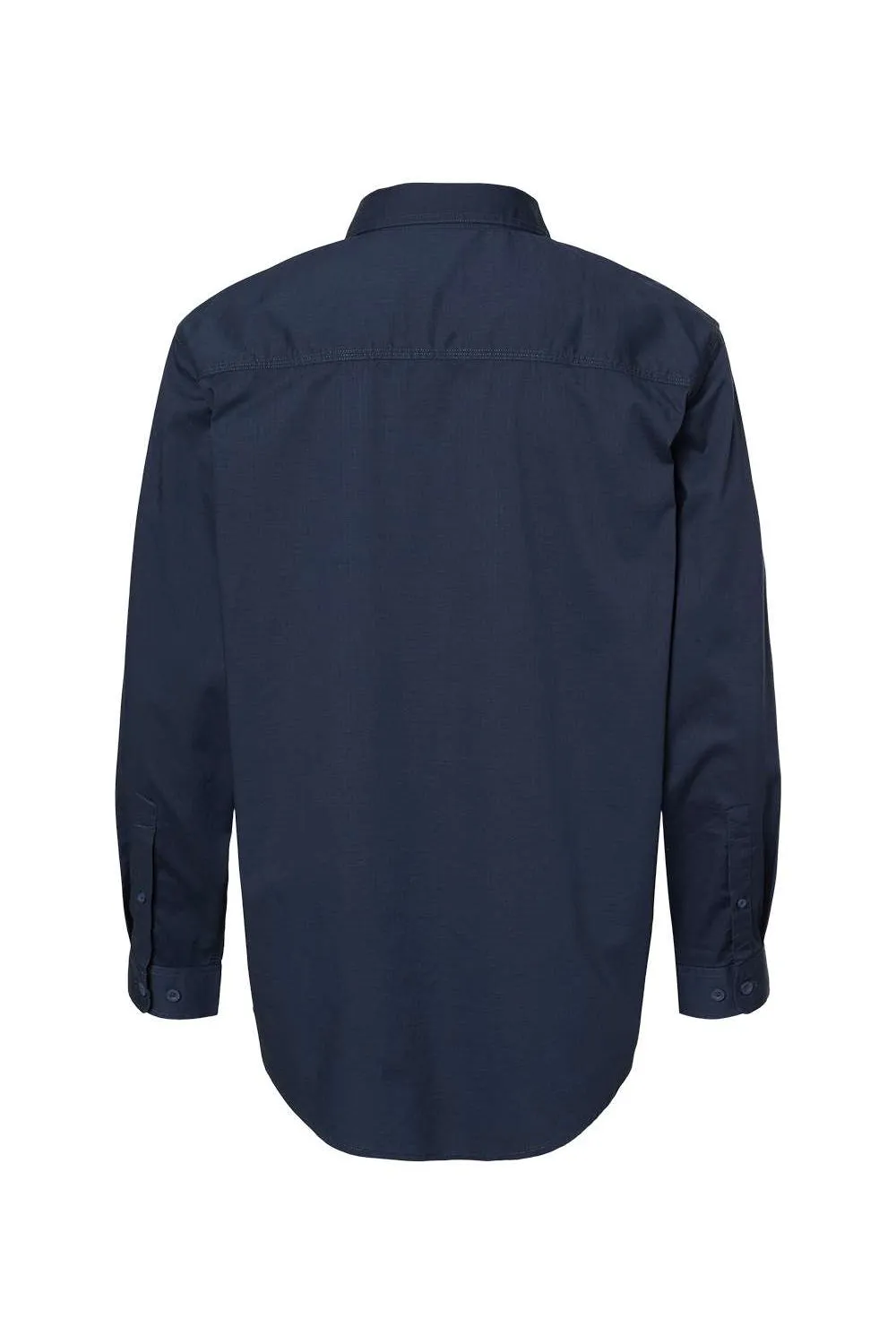 Dri Duck Mens Craftsman Long Sleeve Button Down Shirt w/ Double Pockets - Deep Blue