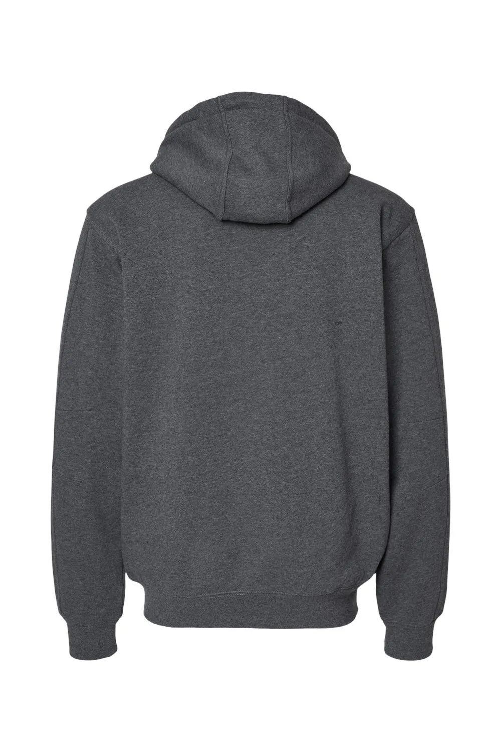 Dri Duck Mens Crossfire PowerFleece Full Zip Hooded Sweatshirt Hoodie w/ Pockets - Dark Oxford Grey