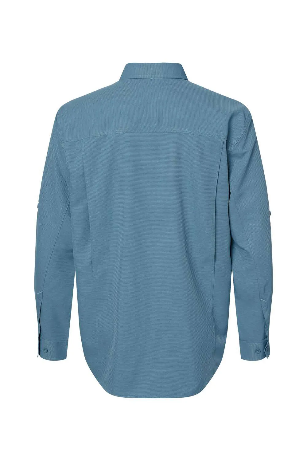Dri Duck Mens Crossroad UPF 50  Long Sleeve Button Down Shirt w/ Double Pockets - Slate Blue