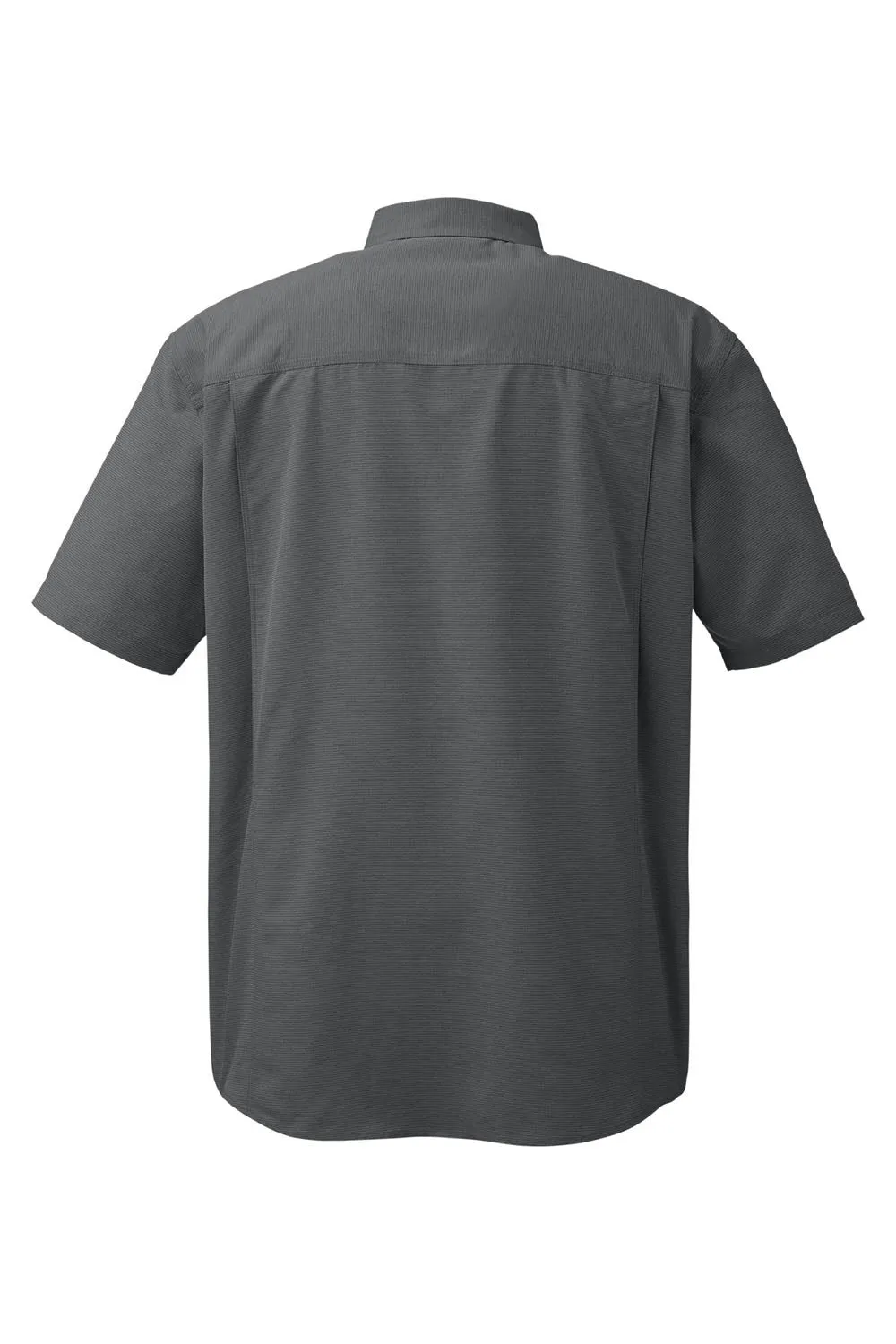 Dri Duck Mens Crossroad UPF 50  Short Sleeve Button Down Shirt w/ Double Pockets - Charcoal Grey