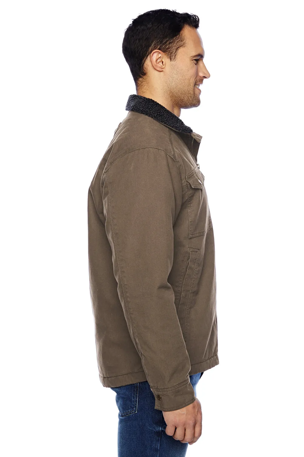 Dri Duck Mens Endeavor Canvas Full Zip Jacket - Field Khaki Brown