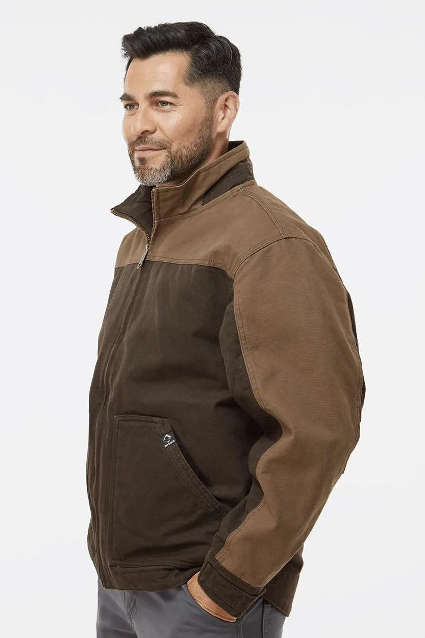 Dri Duck Mens Horizon Canvas Full Zip Jacket - Tobacco Brown/Field Khaki