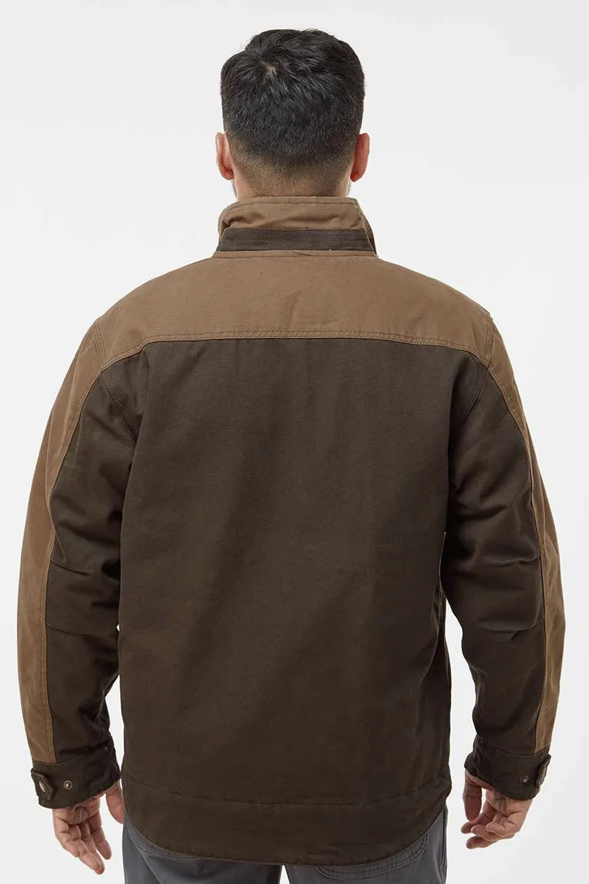 Dri Duck Mens Horizon Canvas Full Zip Jacket - Tobacco Brown/Field Khaki
