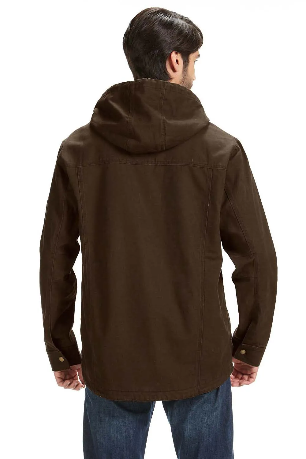 Dri Duck Mens Laredo Canvas Full Zip Hooded Jacket - Tobacco Brown