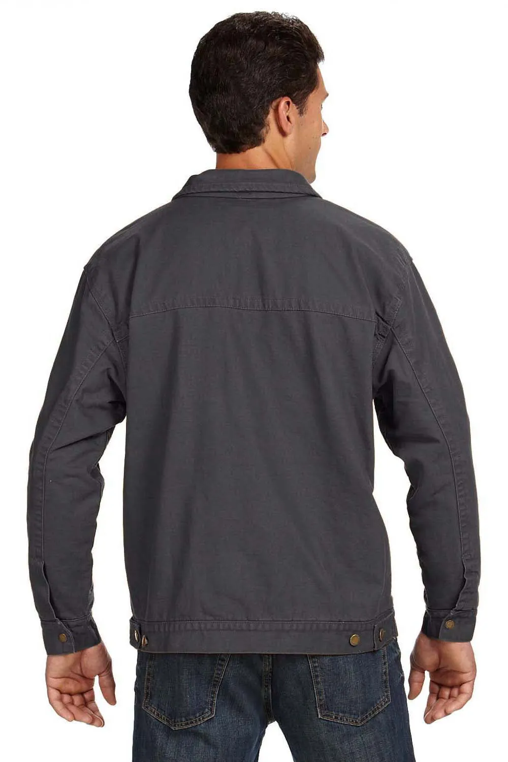 Dri Duck Mens Maverick Canvas Full Zip Jacket - Charcoal Grey