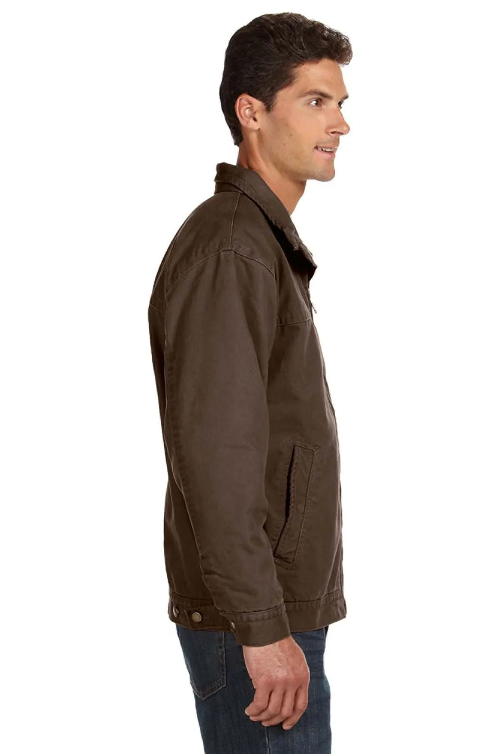 Dri Duck Mens Maverick Canvas Full Zip Jacket - Tobacco Brown