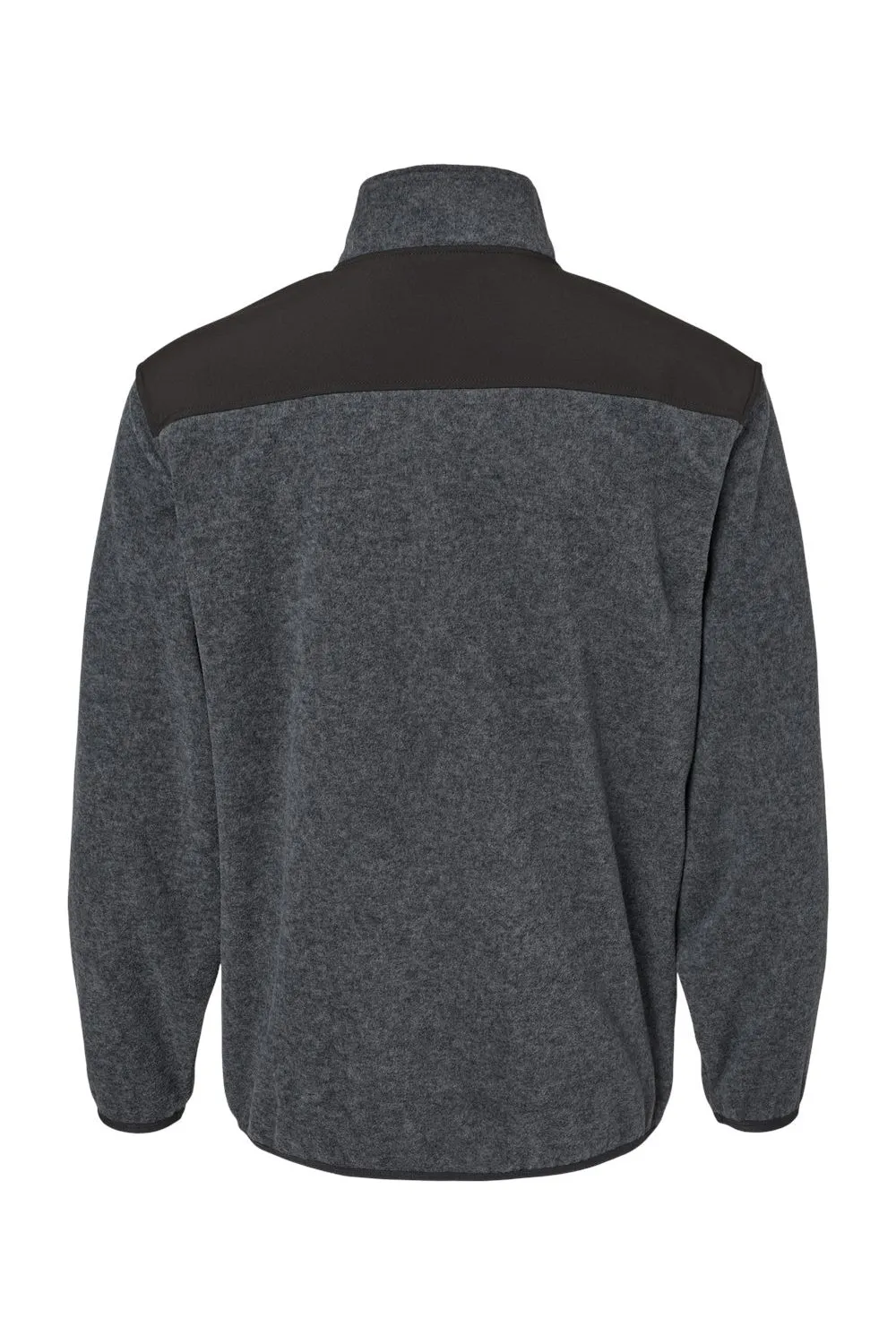 Dri Duck Mens Ranger Melange UPF 50  Fleece Sweatshirt w/ Pockets - Charcoal Grey