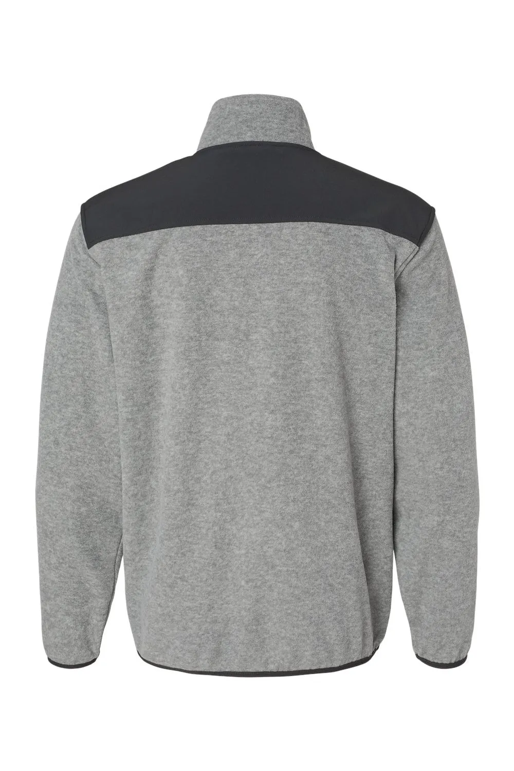 Dri Duck Mens Ranger Melange UPF 50  Fleece Sweatshirt w/ Pockets - Platinum Grey