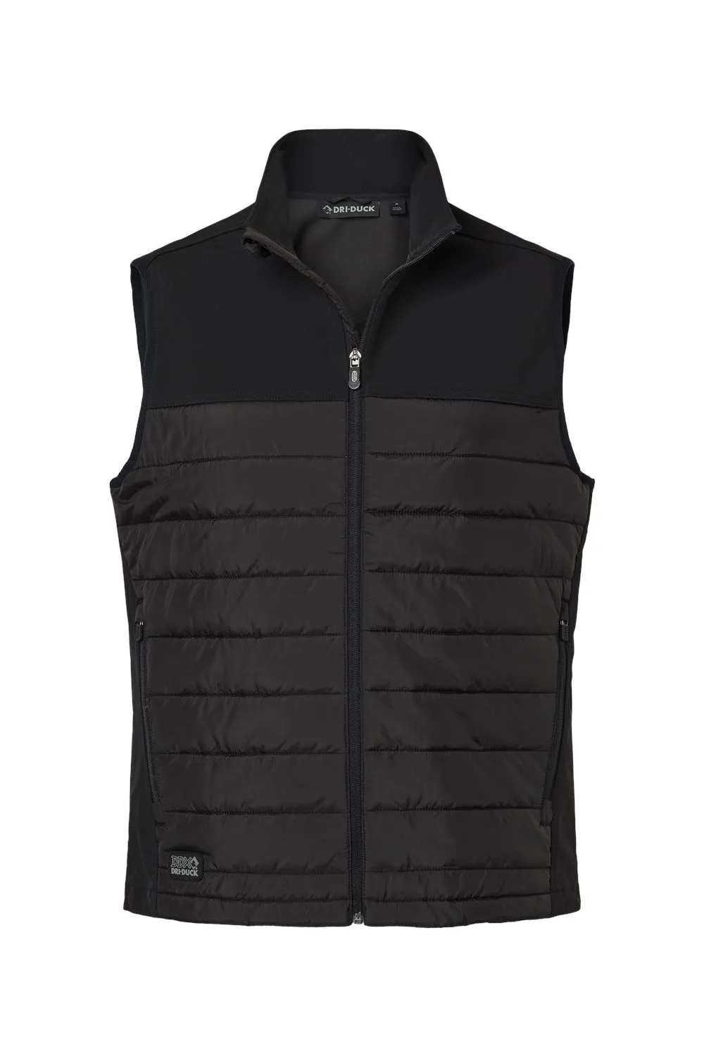 Dri Duck Mens Summit Water Resistant Puffer Full Zip Vest - Black