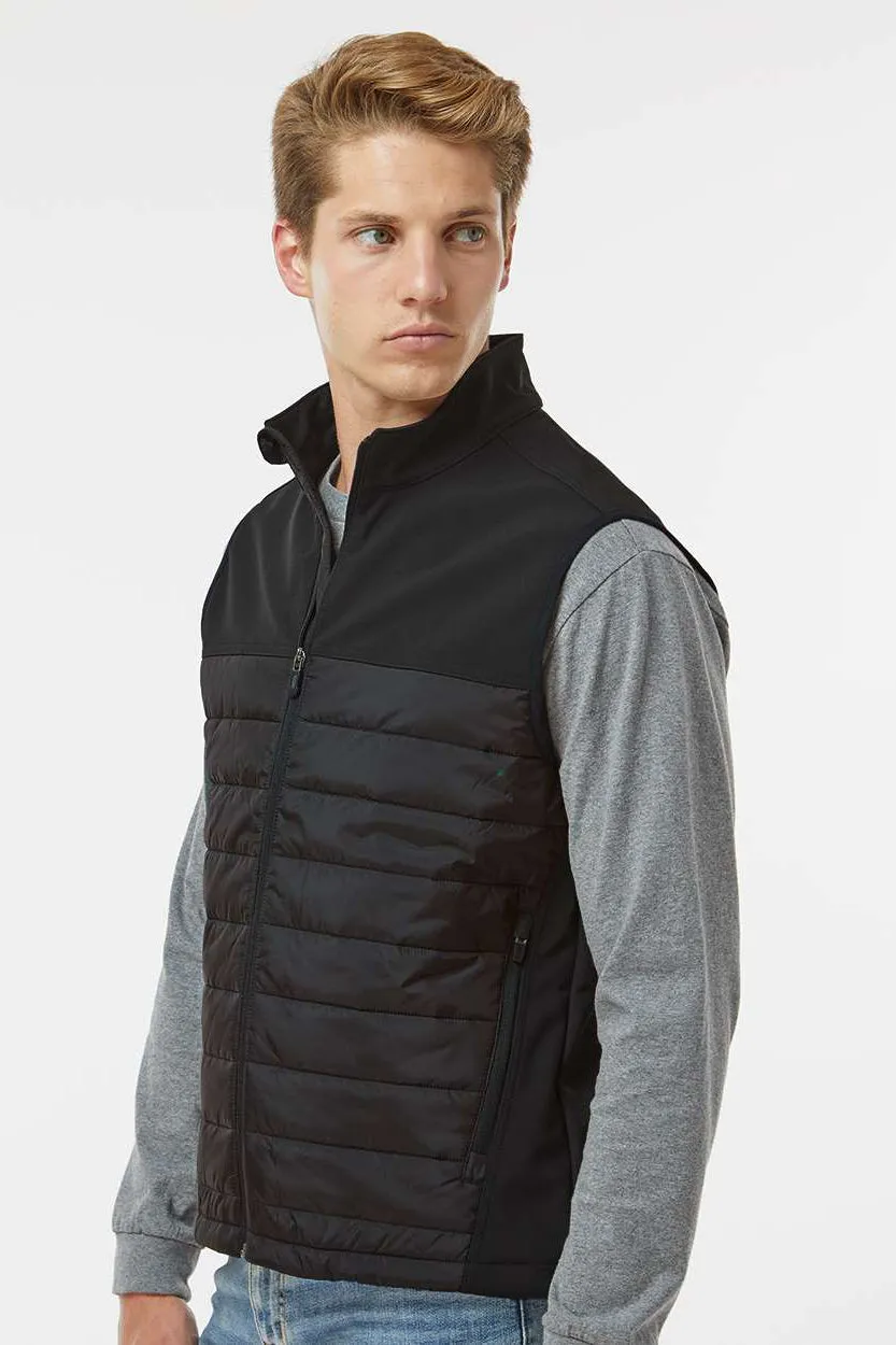 Dri Duck Mens Summit Water Resistant Puffer Full Zip Vest - Black