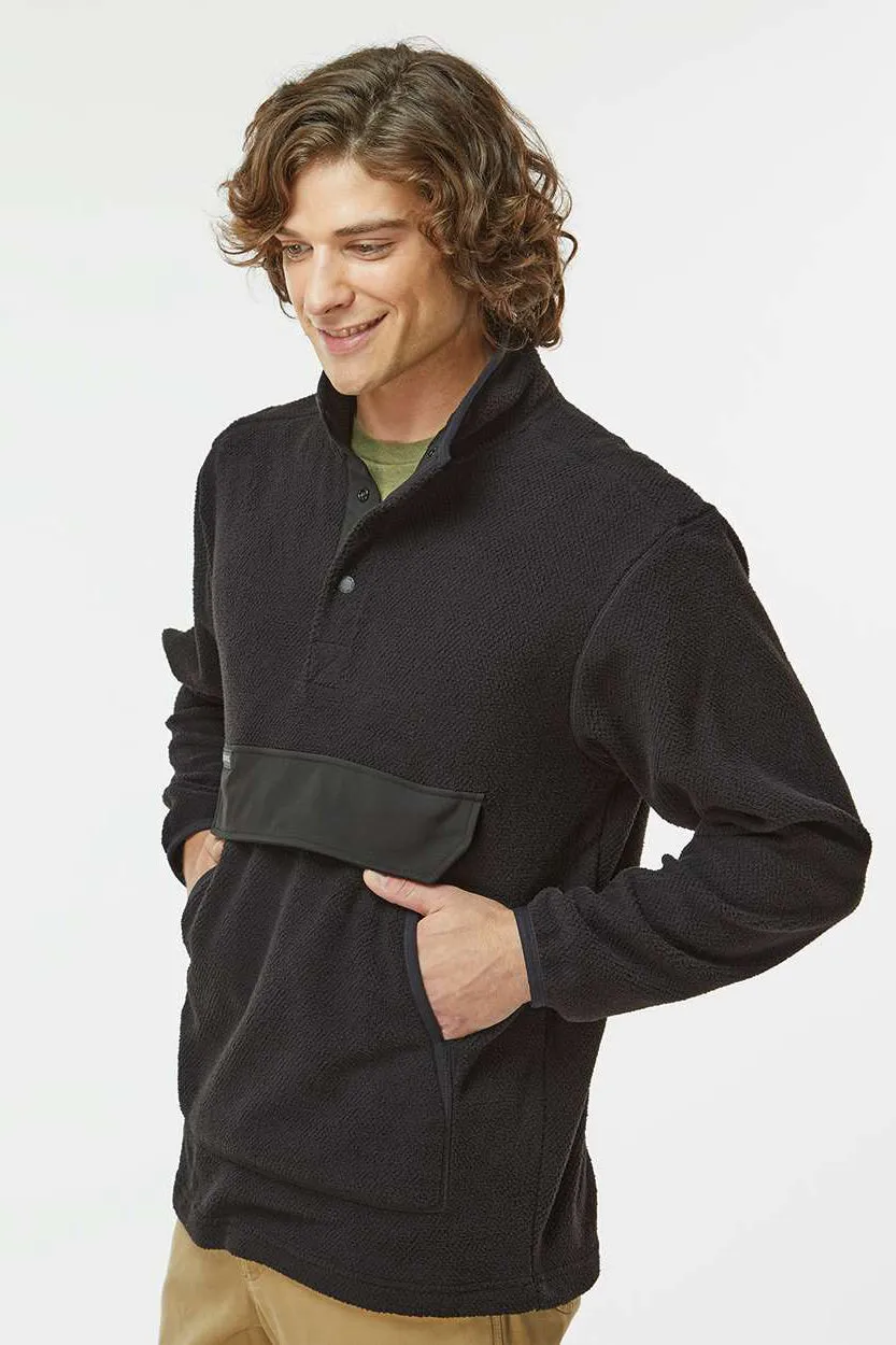 Dri Duck Mens Timber Mountain Anti Static Fleece Sweatshirt w/ Pouch Pocket - Black