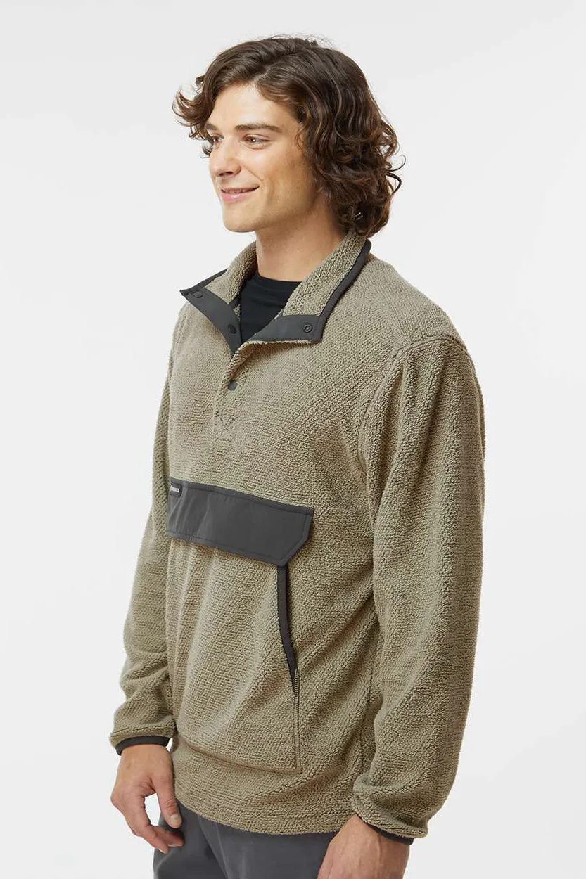Dri Duck Mens Timber Mountain Anti Static Fleece Sweatshirt w/ Pouch Pocket - Moss
