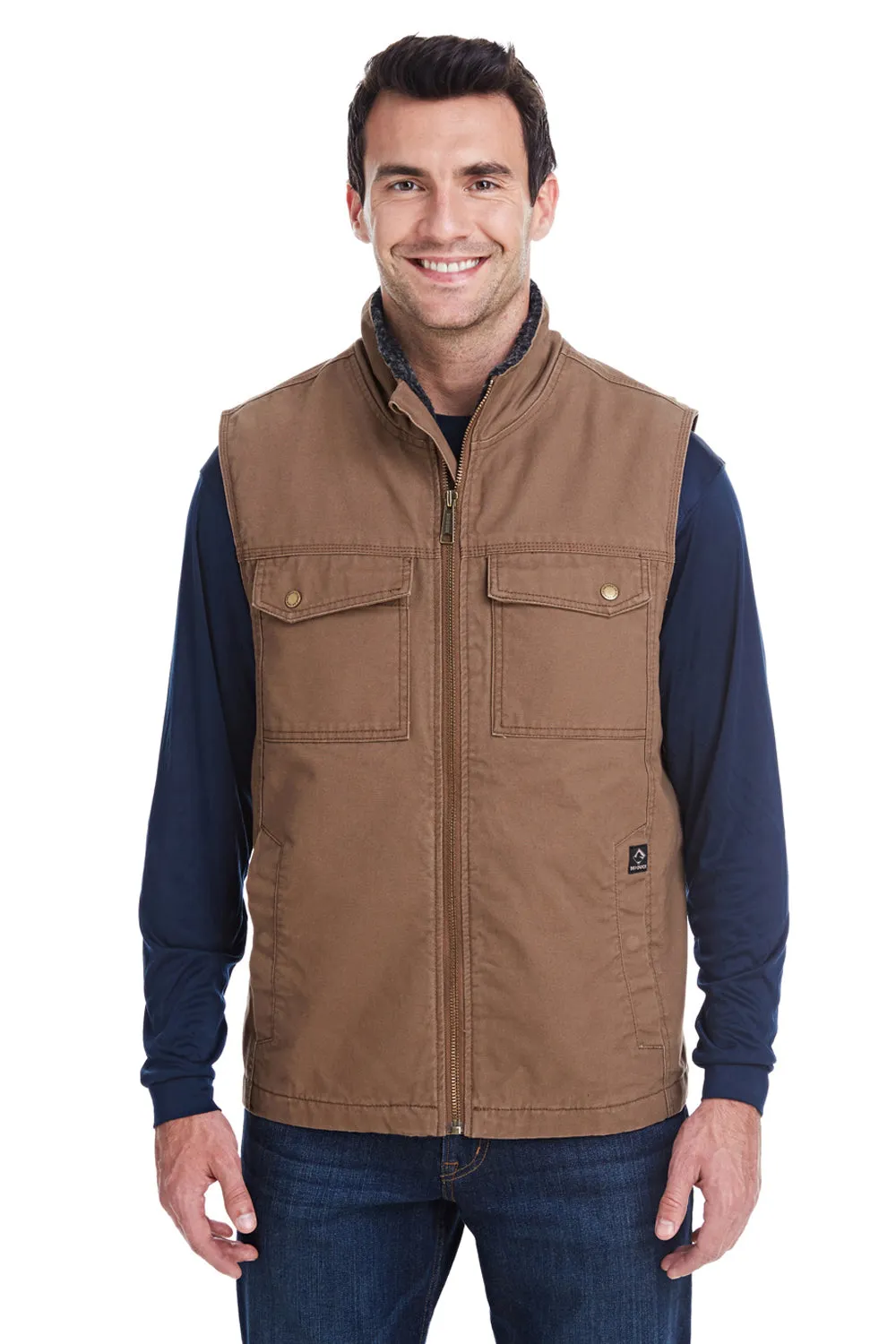 Dri Duck Mens Trek Full Zip Vest - Field Khaki Brown