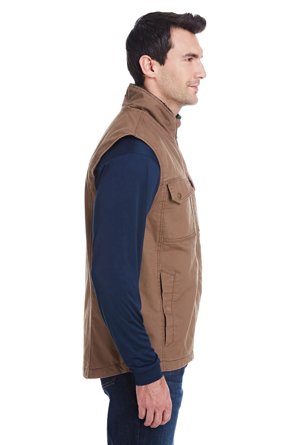 Dri Duck Mens Trek Full Zip Vest - Field Khaki Brown