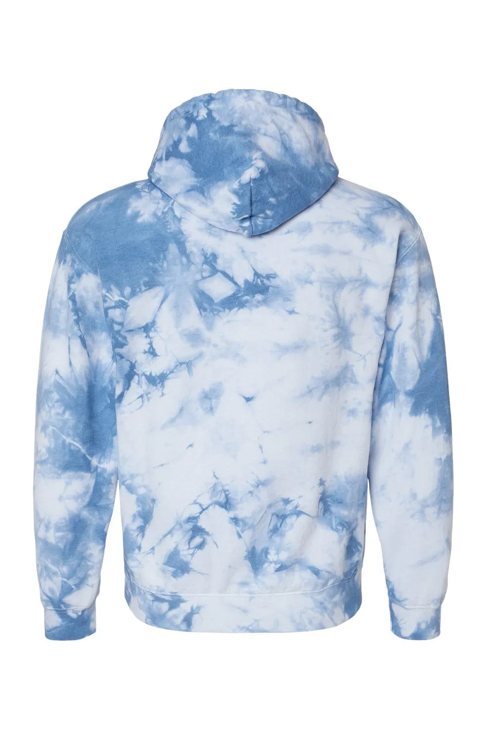 Dyenomite Mens Blended Tie Dyed Hooded Sweatshirt Hoodie w/ Pouch Pocket - Cloudy Sky Crystal - Closeout