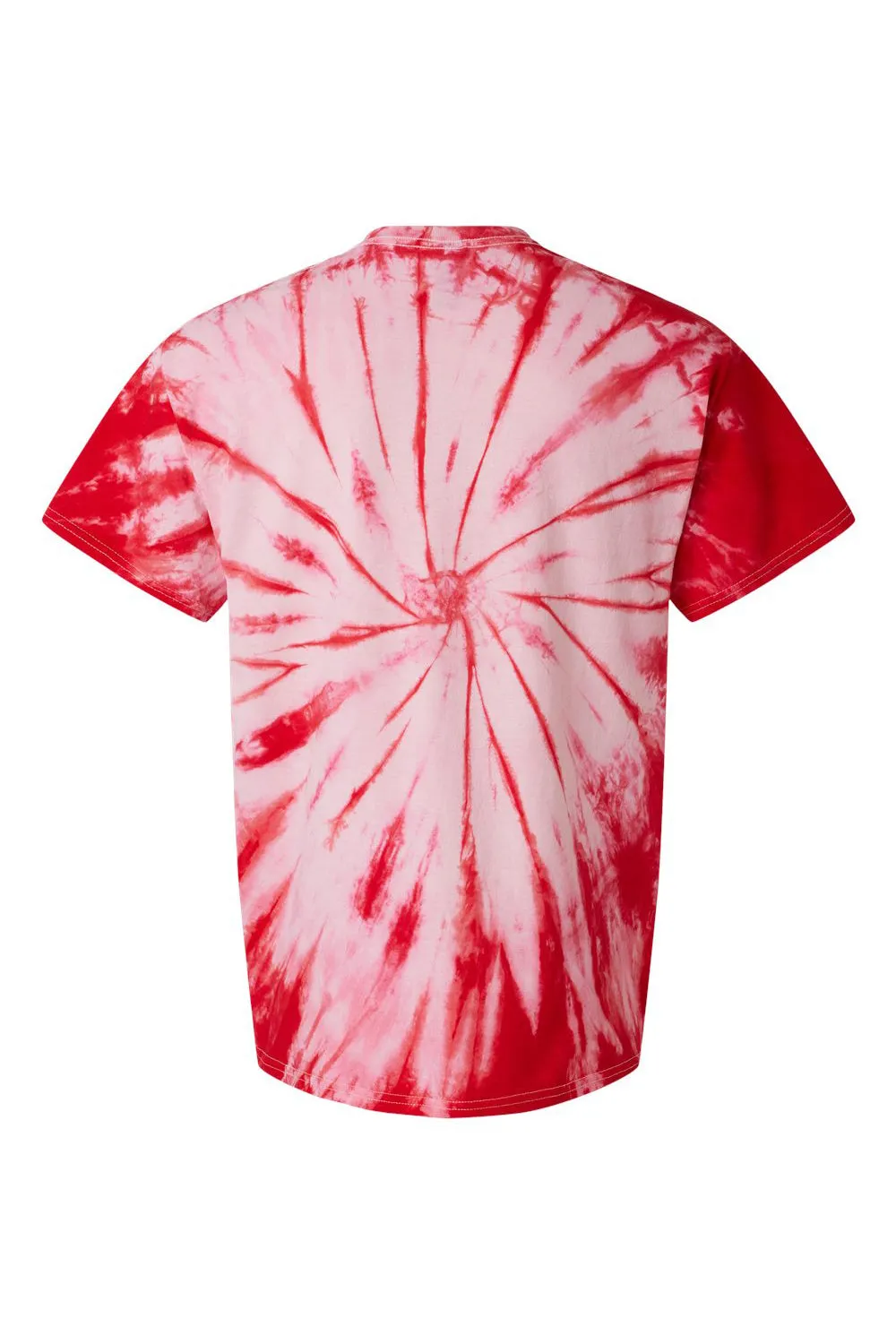 Dyenomite Mens Contrast Cyclone Tie Dyed Short Sleeve Crewneck T-Shirt - Red - Closeout
