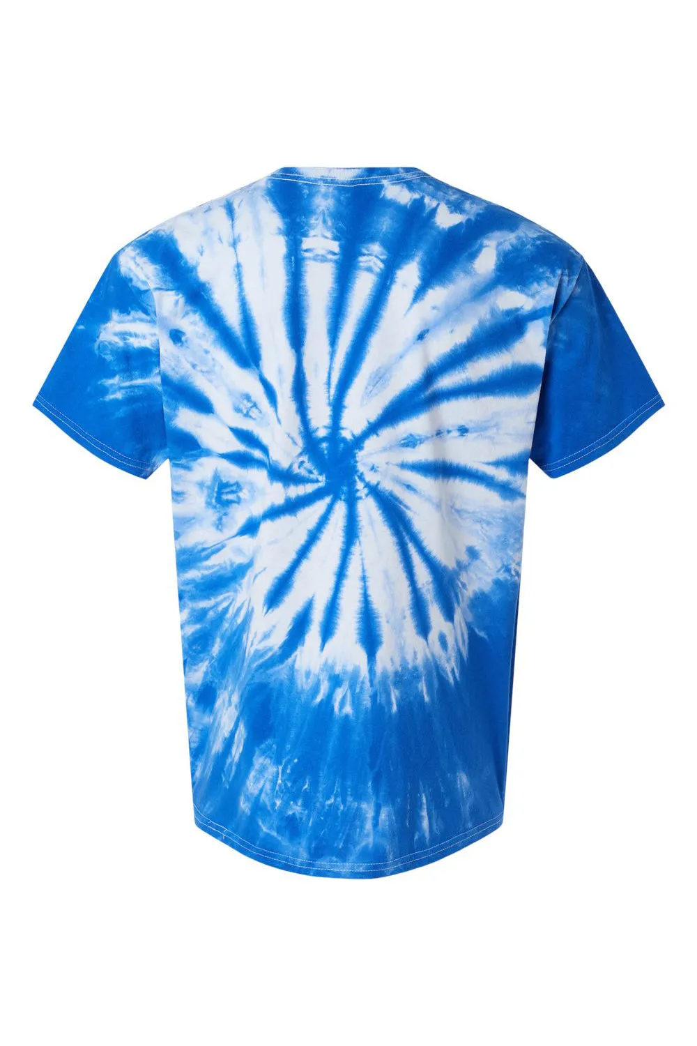 Dyenomite Mens Contrast Cyclone Tie Dyed Short Sleeve Crewneck T-Shirt - Royal Blue - Closeout