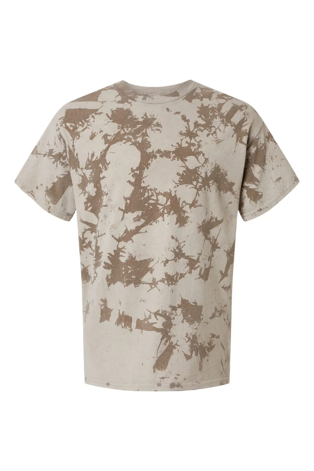 Dyenomite Mens Crush Tie Dyed Short Sleeve Crewneck T-Shirt - Coyote