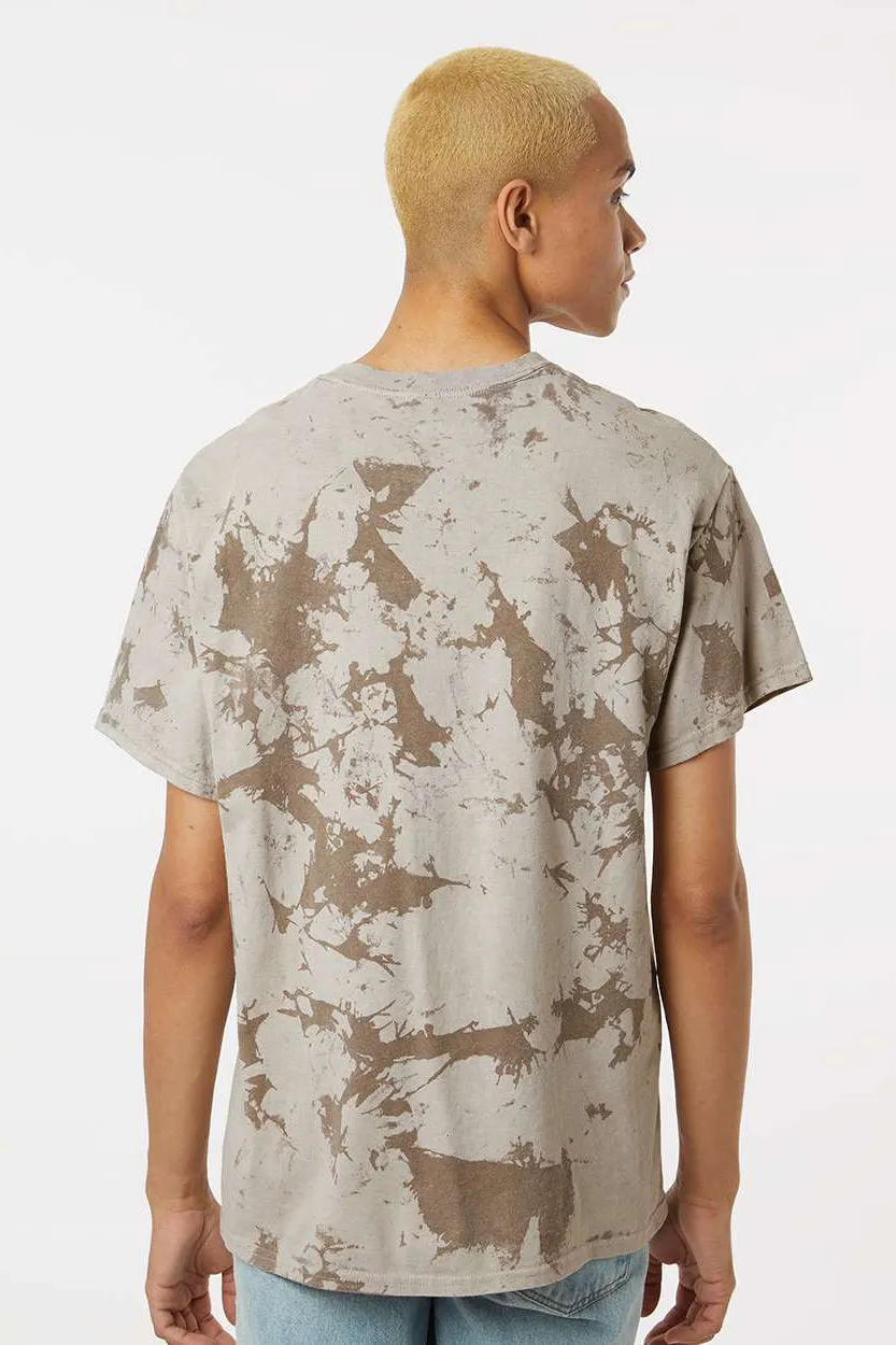 Dyenomite Mens Crush Tie Dyed Short Sleeve Crewneck T-Shirt - Coyote